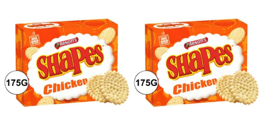 Arnott's Shapes Chicken Flavour Crackers, Oven Baked, 175g, Pack of 2