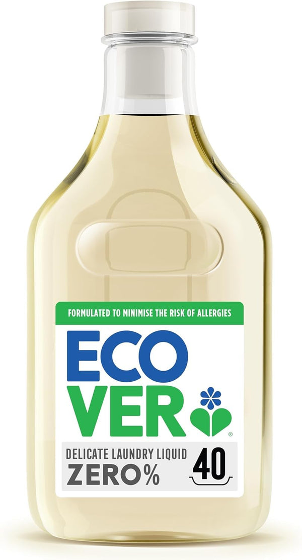 Ecover Zero Non-Bio Laundry Detergent, Laundry Washing Liquid, For Sensitive Skin, Baby Laundry 1 x 40 Washes, 1 x 1.43L