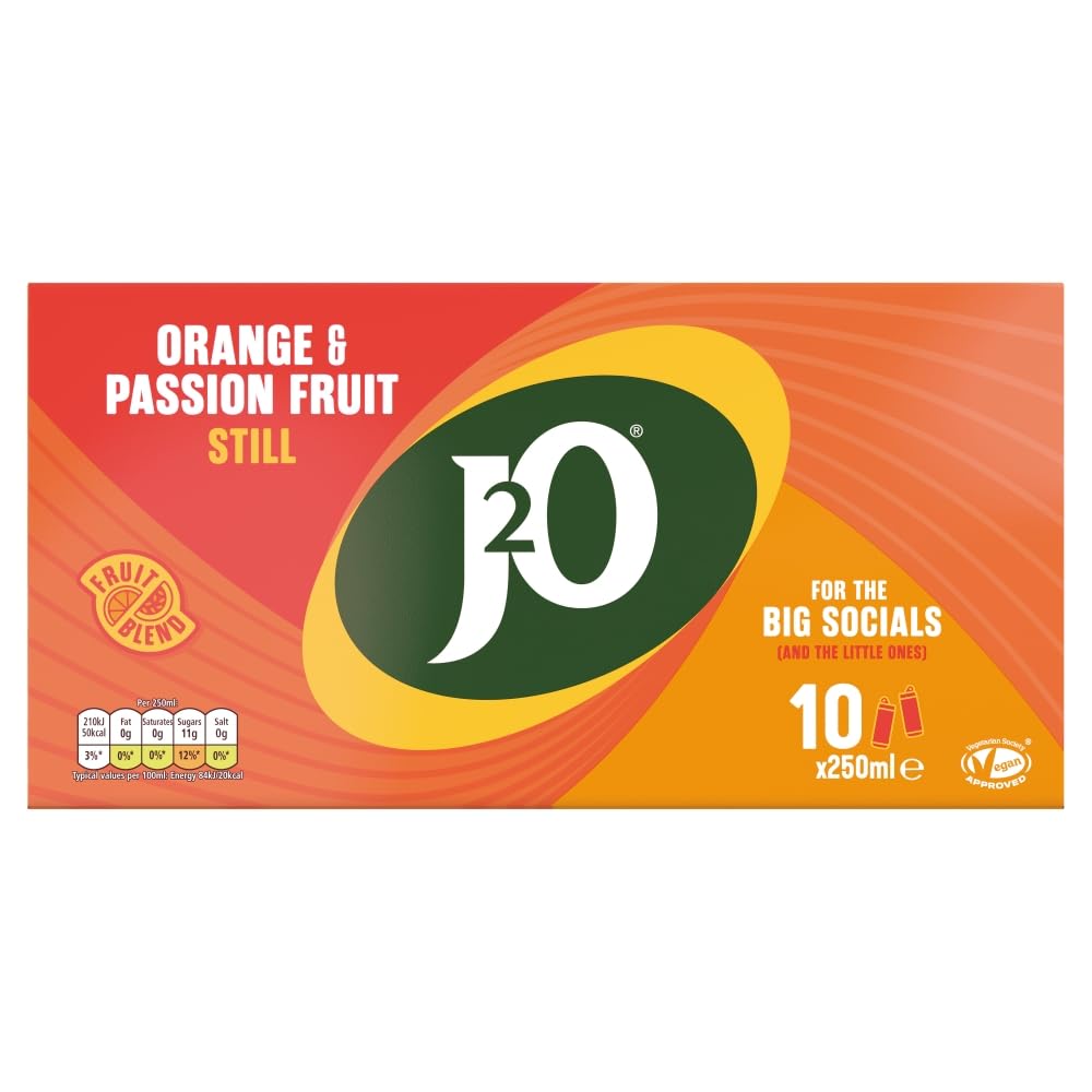 J2O Orange & Passionfruit 10 x 250ml