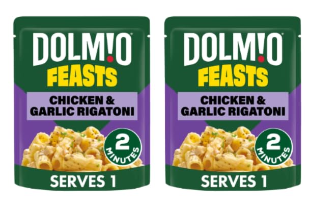 DOLM!O Feasts Chicken & Garlic Rigatoni, Ready in 2 Minutes - Pack of 2
