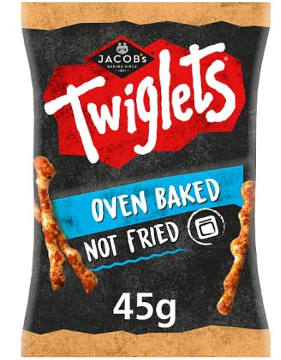 Jacob's Twiglets Oven Baked Wheat Snacks, Not Fried, Pack of 6