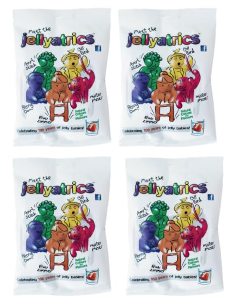 Jellyatrics Jelly Babies Sweets, Pack of 4