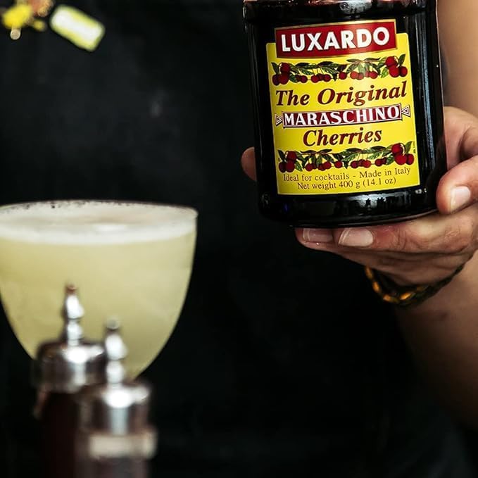 Luxardo Maraschino Cherries 400g (14.1 oz) | Candied Marasca Cherries soaked in Luxardo marasca cherry syrup | The ultimate cocktail cherry, used in the worlds best bars