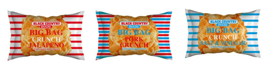Black Country Snacks Big Bag Crunch Jalapeno, Pork Crunch, Salt & Vinegar, Finest Quality Hand Cooked