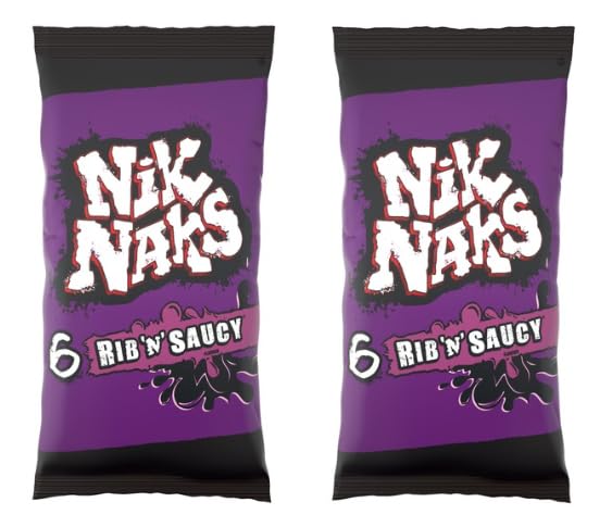 Nik Naks Rib 'N' Saucy Flavour Crisps, Pack of 2