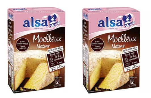 Alsa Moelleux Nature Cake Mix, Pack of 2