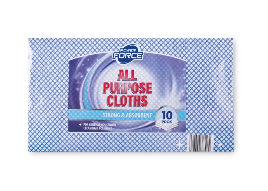 London Food Hall Power Force All Purpose Cloths 10 Per Pack (Pack of 2)