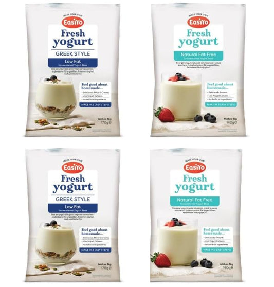 EasiYo Fresh Yogurt, Greek Style Low Fat and Natural Fat Free