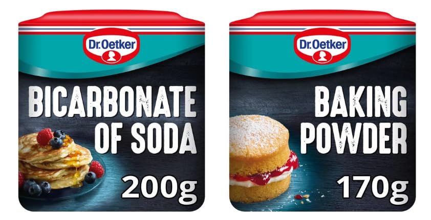 Dr.Oetker Bicarbonate of Soda 200g and Baking Powder 170g, Baking Essentials Bundle