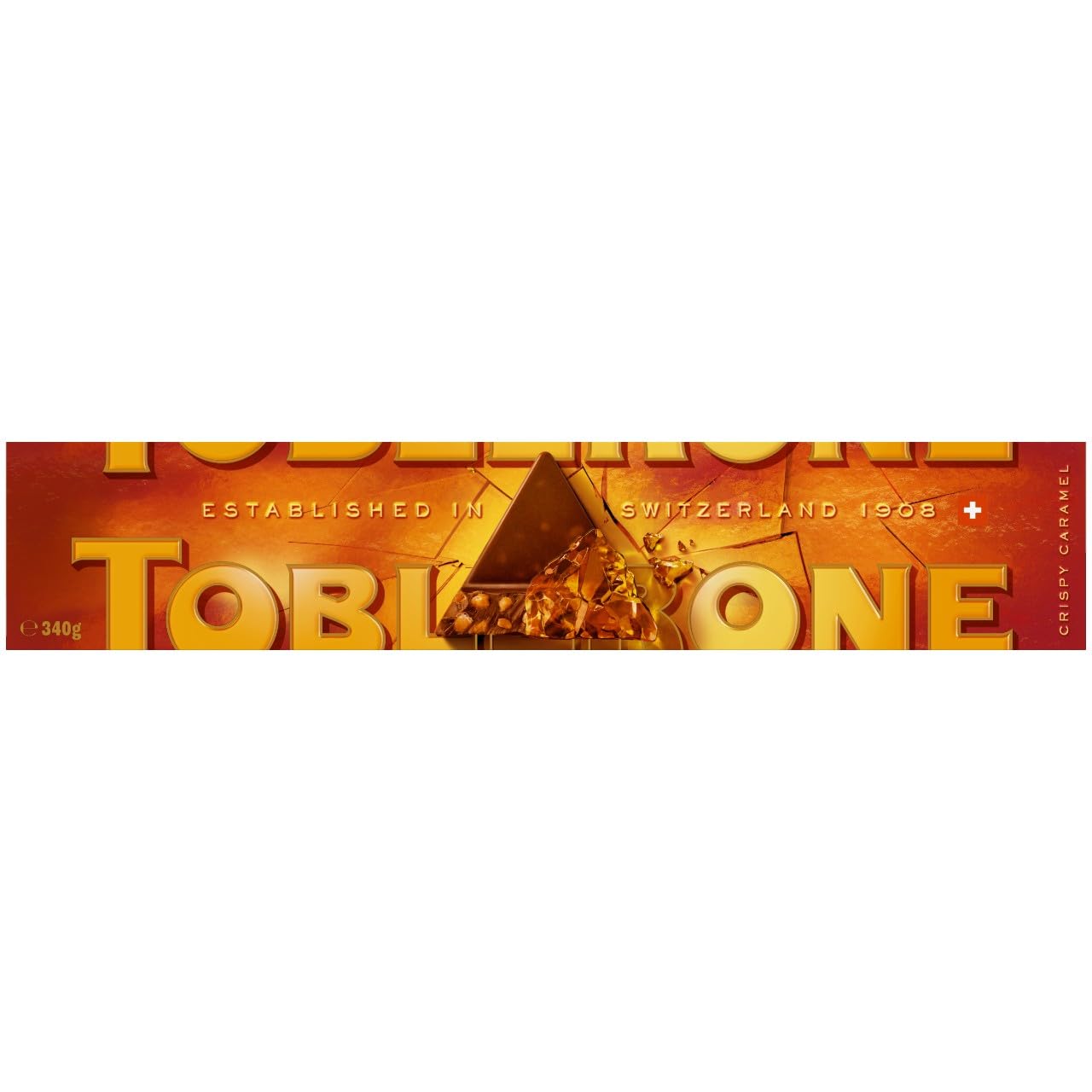 Toblerone Toffee Crispy Caramel Milk Chocolate Bar, 340 g (1-Pack)
