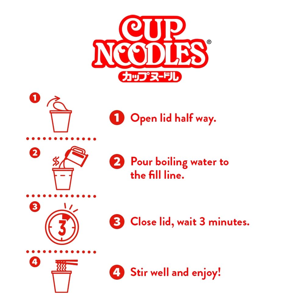 NISSIN Cup Noodles Soba Wok Style Sukiyaki Beef Flavoured Instant Noodles, 89 g Pot (Pack of 8)
