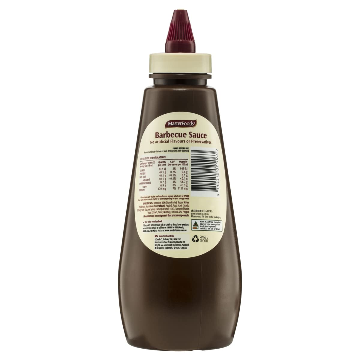 Masterfoods Barbeque Sauce 500ml