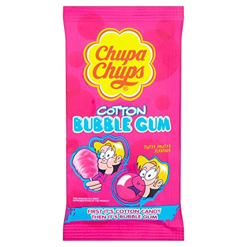 ( 12 Pack ) Chupa Chups Tutti Frutti Flavour Cotton Bubble Gum 11g