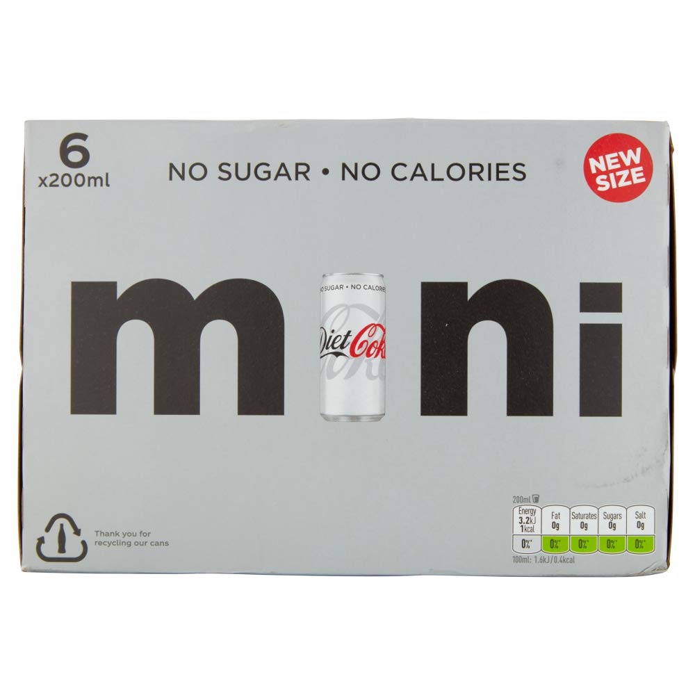 Diet Coke, 6x200ml Cans