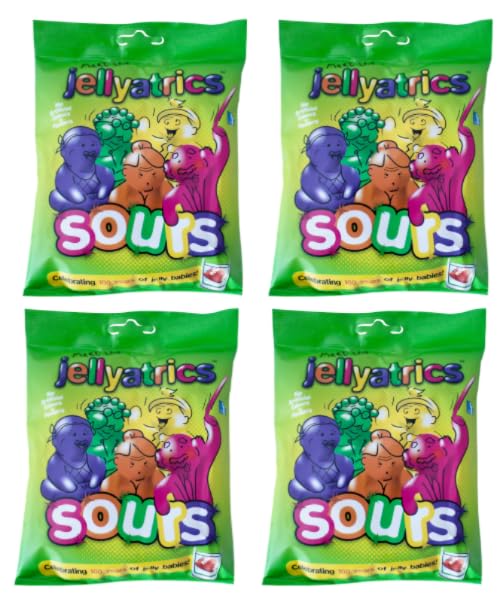 Jellyatrics Sours Jelly Sweets, Pack of 4
