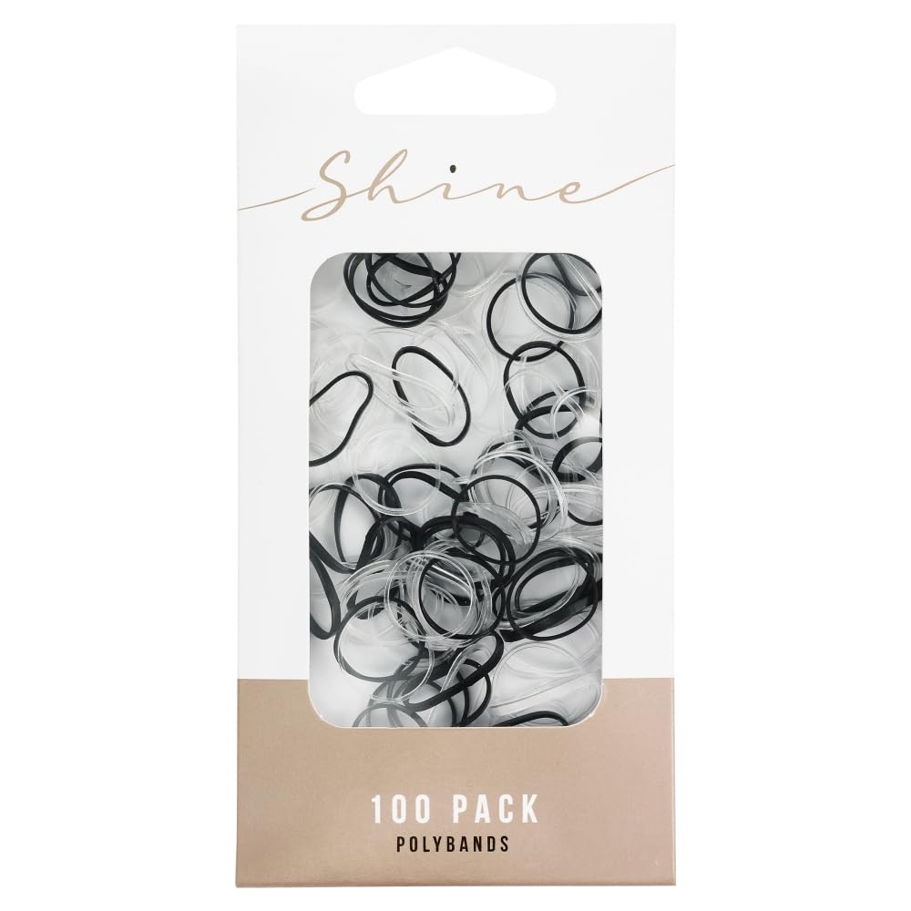 Shine Polybands Hair Elastics, Pack of 100
