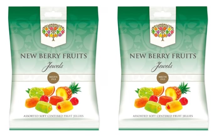 New Berry Fruits Jewels Assorted Soft Centred Fruit Jellies - Pack of 2