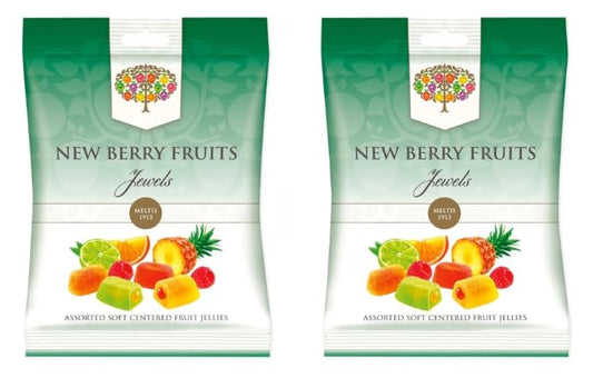 New Berry Fruits Jewels Assorted Soft Centred Fruit Jellies - Pack of 2