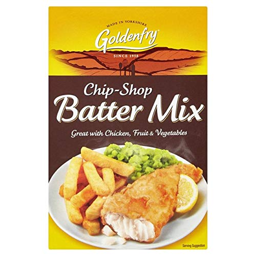 Goldenfry Chip Shop Batter Mix and Curry Sauce Granuals Set. 2 x 170g Batter Mix, 1 x 160 Curry Sauce Granules. Ideal for The Food Cupboard and Make The Best Alternative to The Real Thing!