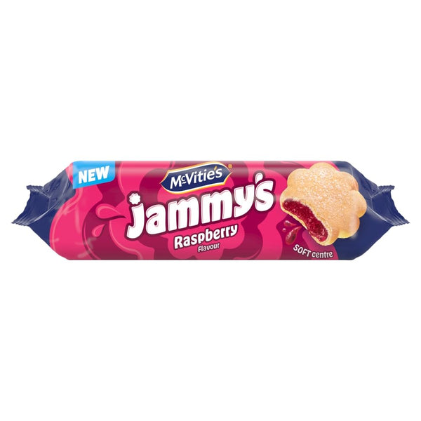 McVitie's Jammy's Raspberry Flavour Biscuits, Soft Centre Snacks, 136.5 g (Pack of 1)