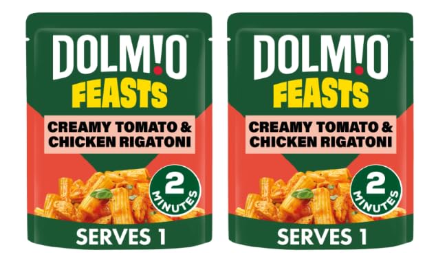 DOLMIO® FEASTS Creamy Tomato & Chicken Rigatoni, Ready in 2 Minutes - Pack of 2