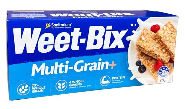 Sanitarium Weet-Bix™ Multi-Grain+ Breakfast Cereal, 4 Whole Grains, 73% Whole Grain, 575g