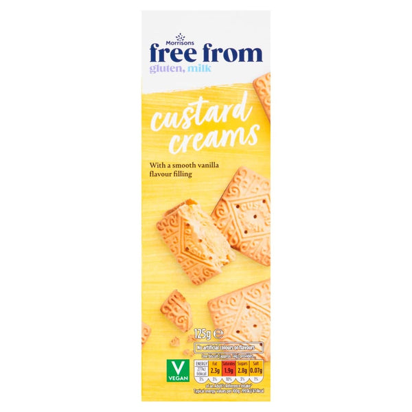 Morrisons Free From Custard Cream, 125g
