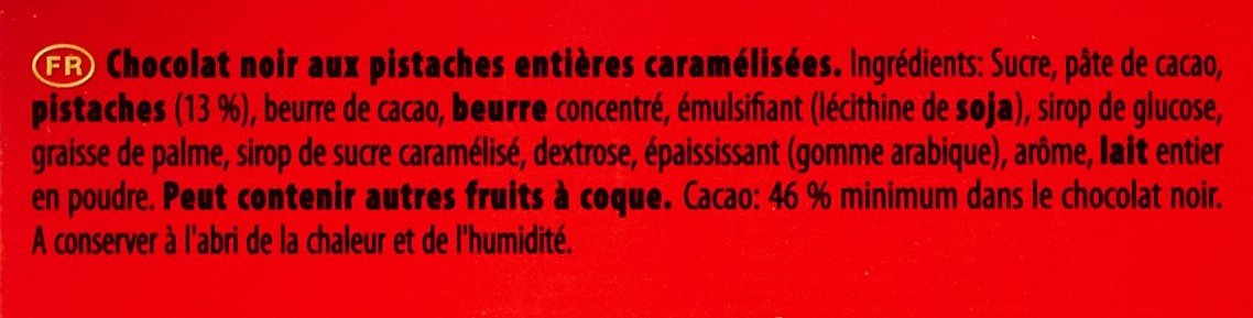 Côte d'Or - Belgian Dark Chocolate & Caramelized Pistachios 70% - Bloc Chocolat Côte d'Or Noir Pistaches Caramélisées - 200g
