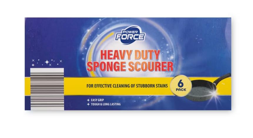Power Force Heavy Duty Sponge Scourer (Pack of 2)