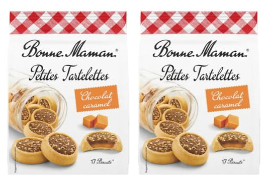 Bonne Maman Petites Tartelettes Chocolat Caramel Biscuits - Pack of 2