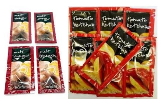 Lichfields Tomato Ketchup and Malt Vinegar Sauce Sachets, Single Serve Condiment Portions - 200 Sachets