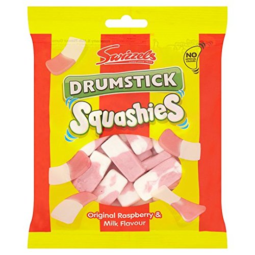 Swizzels Drumstick Squashies Original Raspberry & Milk Flavour, 140g