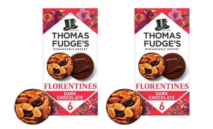 Thomas Fudge's Dark Chocolate Florentines, 6 Per Pack, Remarkable Bakery