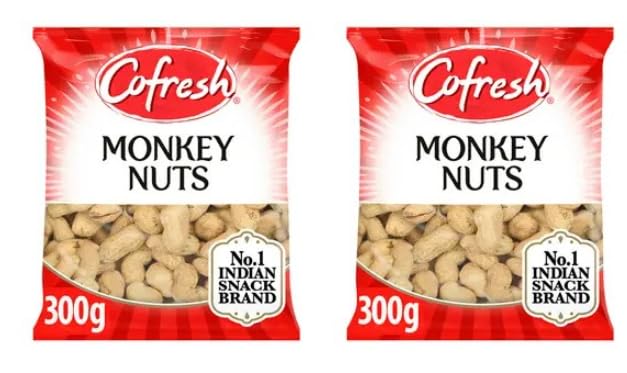 Cofresh Monkey Nuts, No.1 Indian Snack Brand, Peanuts in Shell, 300g