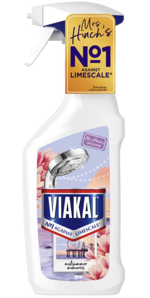 Viakal Limescale Spray Midsummer Memories Mrs Hinch Limited Edition 500ml – Powerful Bathroom & Kitchen Descaler with Fresh Summer Fragrance