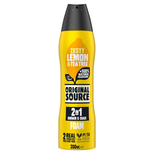 Original Source Lemon & Tea Tree Shower & Shave Foam, 200ml
