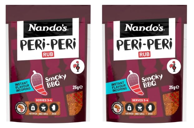 Nando's PERi-PERi Rub, Smoky BBQ Flavour, Instant Flavour Incoming, Pack of 2