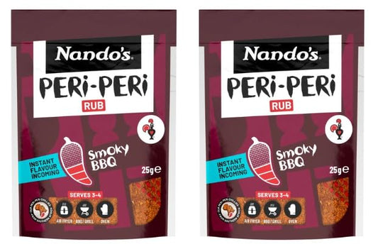 Nando's PERi-PERi Rub, Smoky BBQ Flavour, Instant Flavour Incoming, Pack of 2