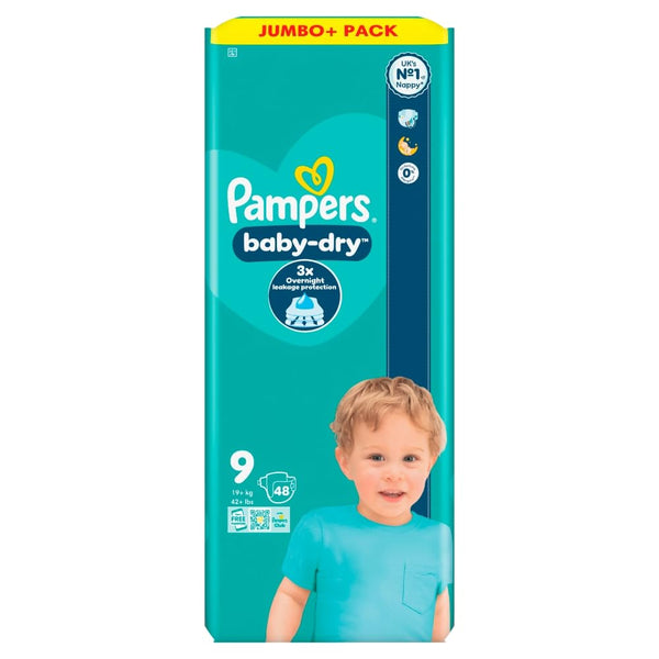 Pampers Baby Dry Nappies Full Cut Taped Size 9 Extra 48pk