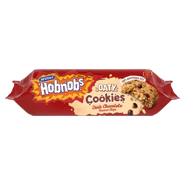 Mcvitie's Hobnobs Biscuits Oaty Cookies Dark Chocolate 155g