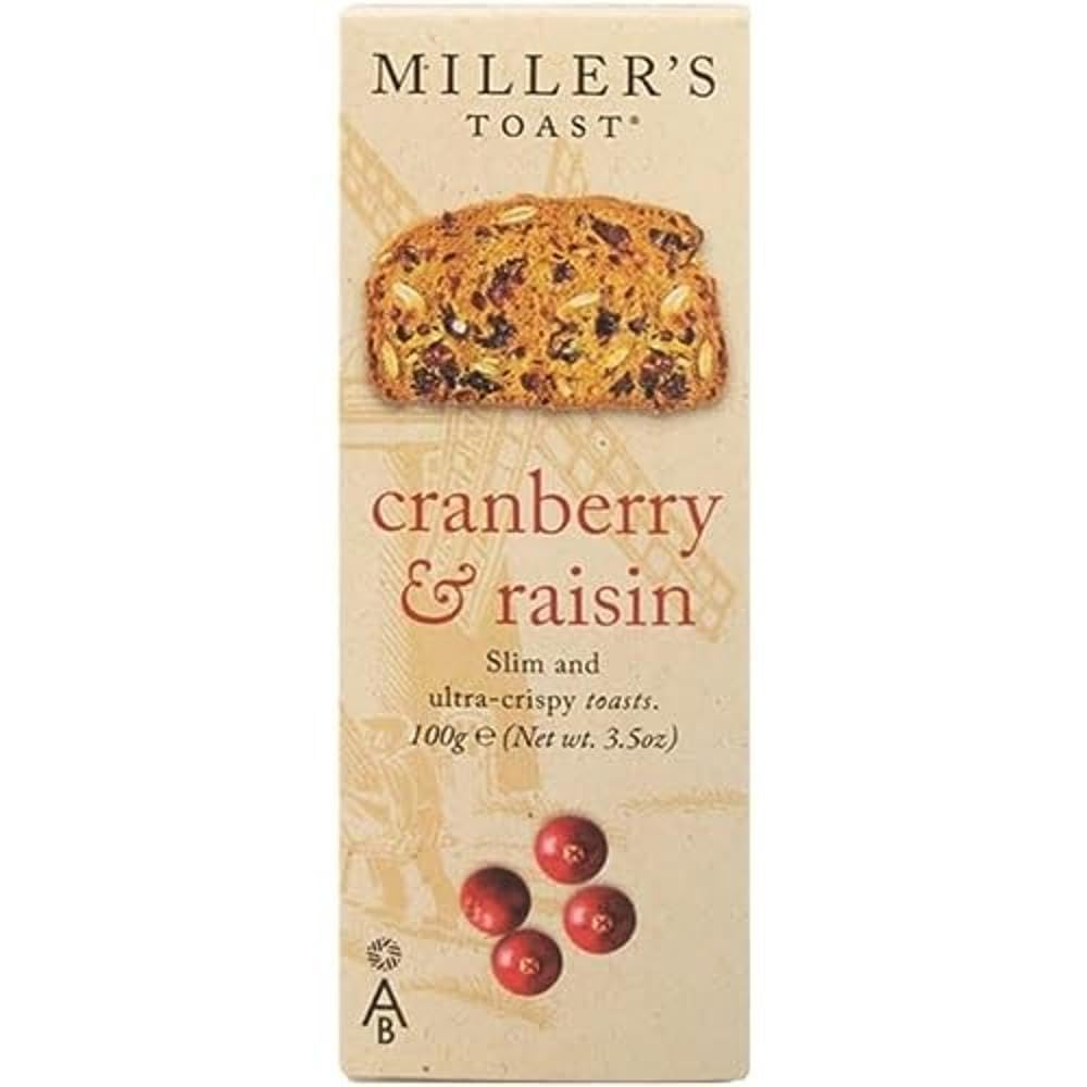 Artisan Biscuits Miller's Toast Cranberry & Raisin 100g