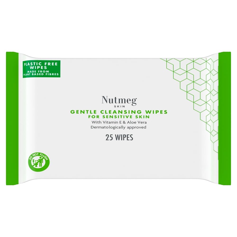 Nutmeg Gentle Cleansing Wipes For Sensiti