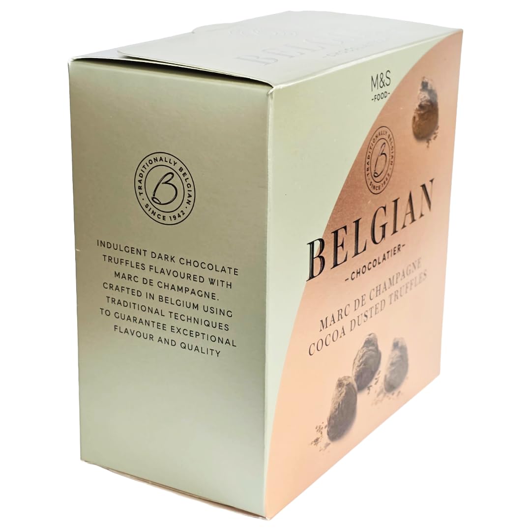 Mark & Spencers M&S Belgian Marc De Champagne Cocoa Dusted Truffles 260g