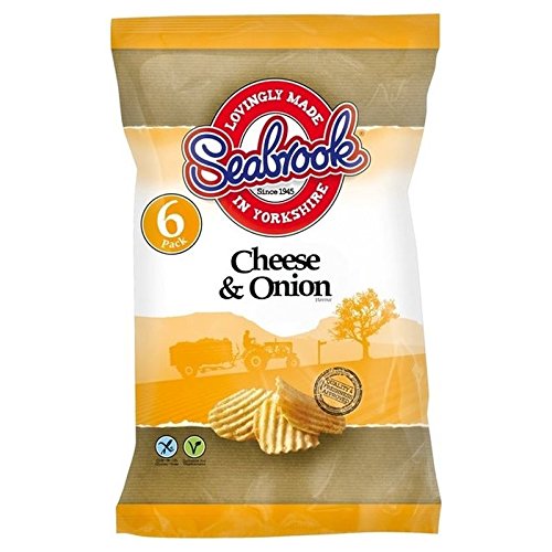Seabrook Crinkle Cut Cheese & Onion 25g x 6 per Pack