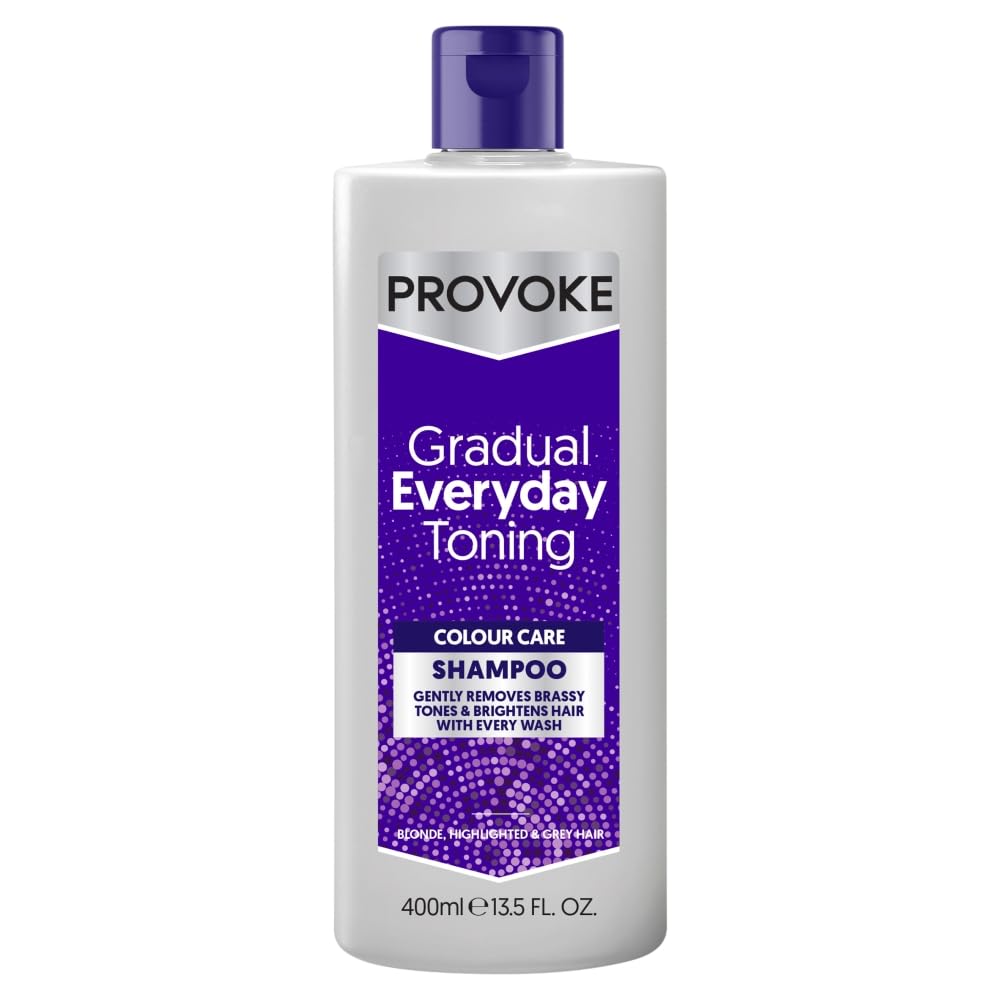 Provoke Gradual Everyday Toning Shampoo 400ml | Purple Shampoo | Everyday Use | Pro-vitamin B5 and botanical actives