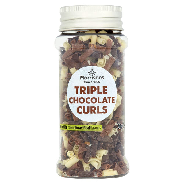 Morrisons Triple Chocolate Curls, 30 g