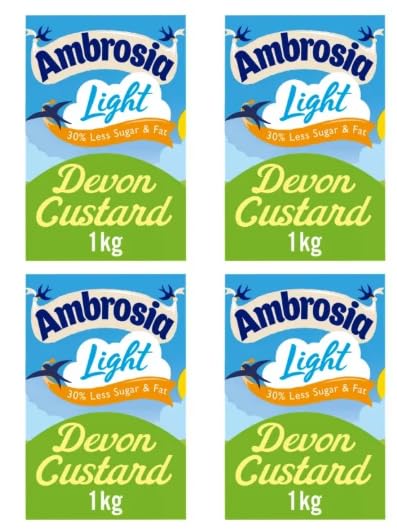 Ambrosia Light Devon Custard, Pack of 4