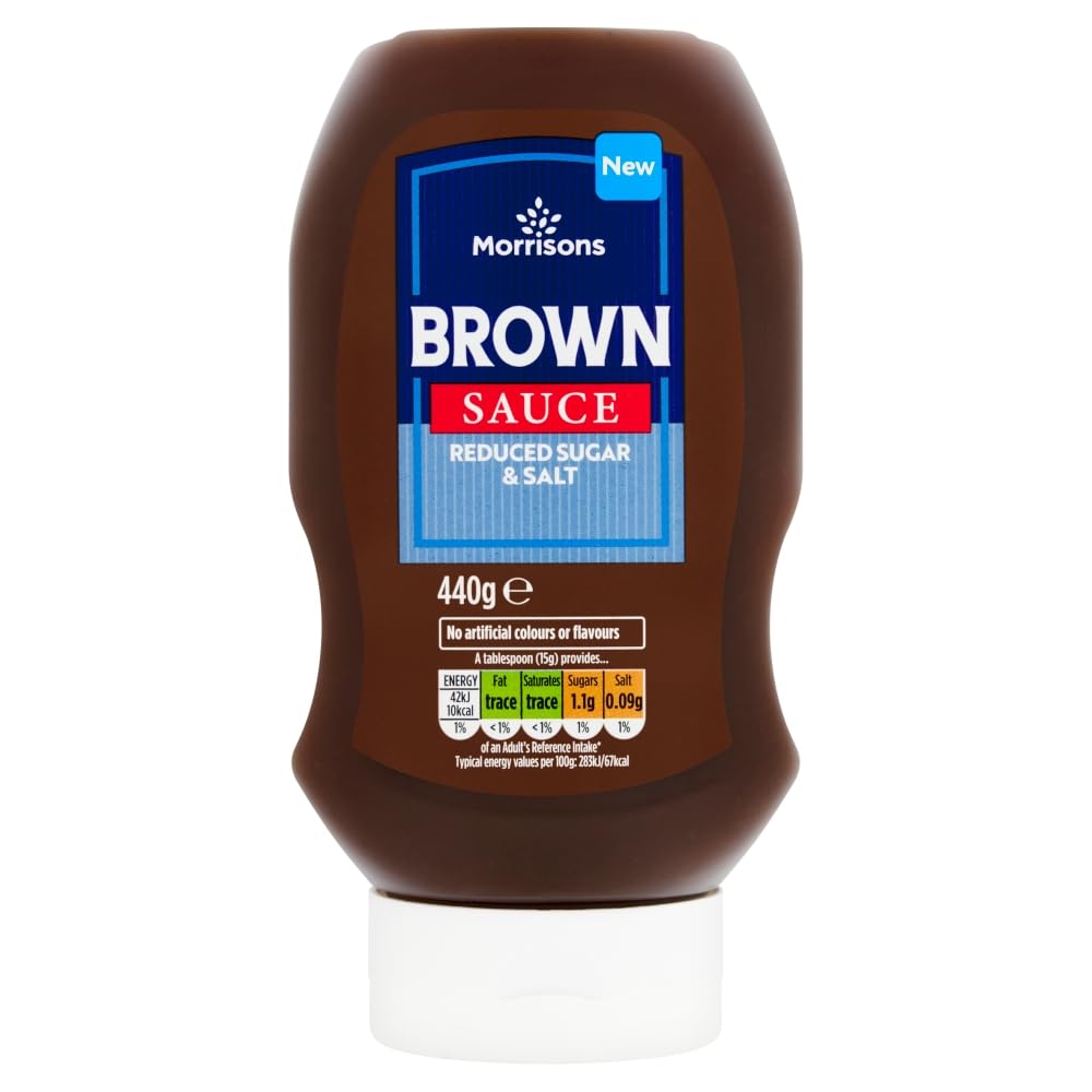 Morrisons Brown Sauce Reduced Salt and Sugar, 440g