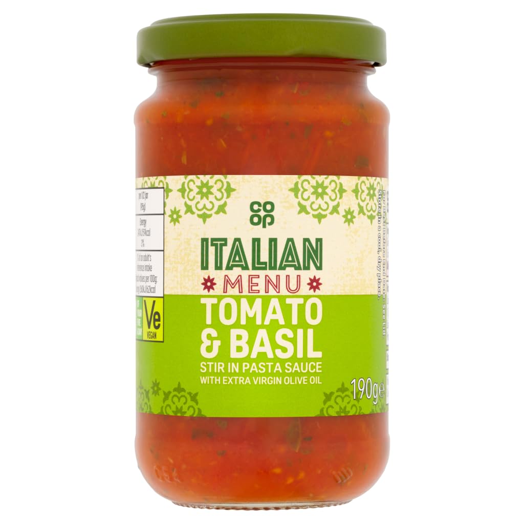 Co-op Italian Tomato & Basil Stir in Pasta Sauce, 190g