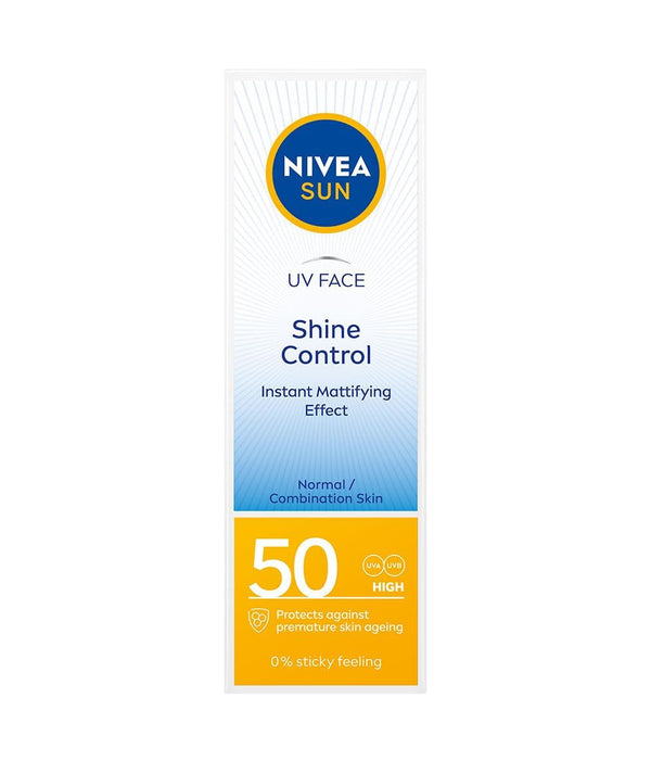 Nivea Sun Uv Shine Control Face Cream Spf50, 40ml